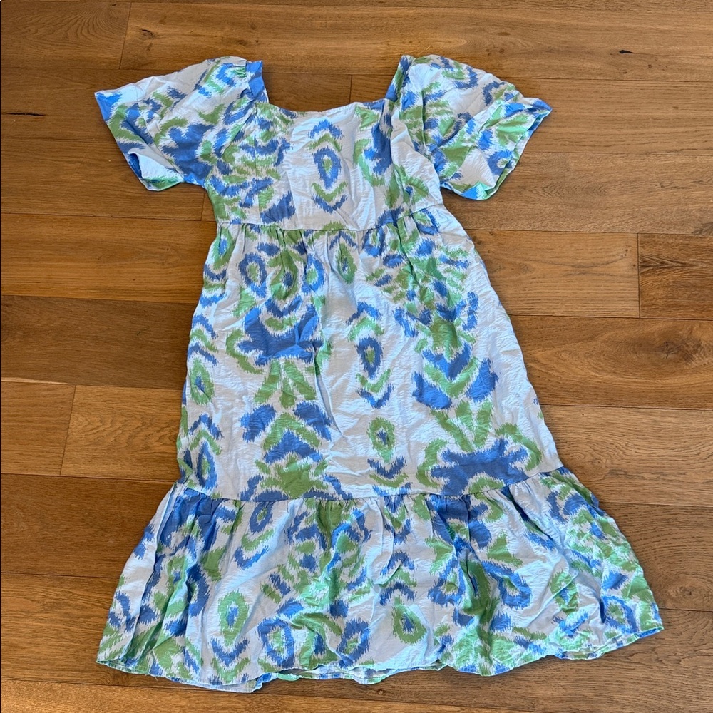 Michelle McDowell Ikat Block Print Midi Dress - M